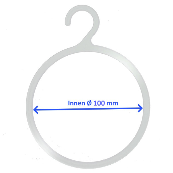 Schal- und Accessoirebügel aus gefrostetem Kunststoff Ø 10 cm
